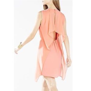 BCBG Lilie Sleeveless Cascade Ruffle Dres